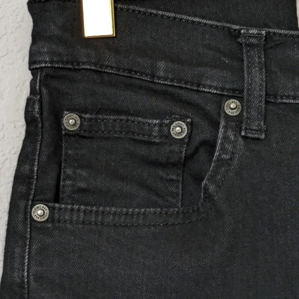 Reformation High Rise Skinny Jeans Women's 29 Black Stretch Denim Sustainable‎